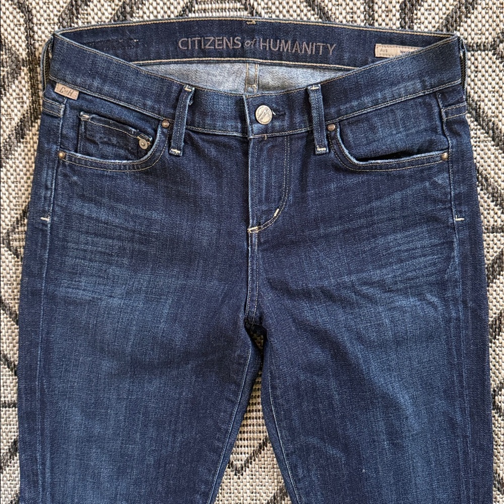 Citizens Of Humanity Low Rise No Distress Dark Wash Straight Leg Jeans Size 26 - Picture 10 of 10